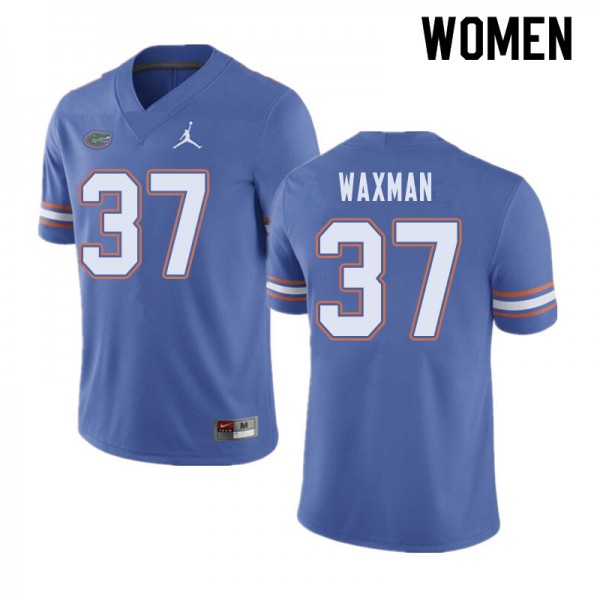 Jordan Brand Women #37 Tyler Waxman Florida Gators College Football Jerseys Blue